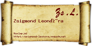 Zsigmond Leonóra névjegykártya